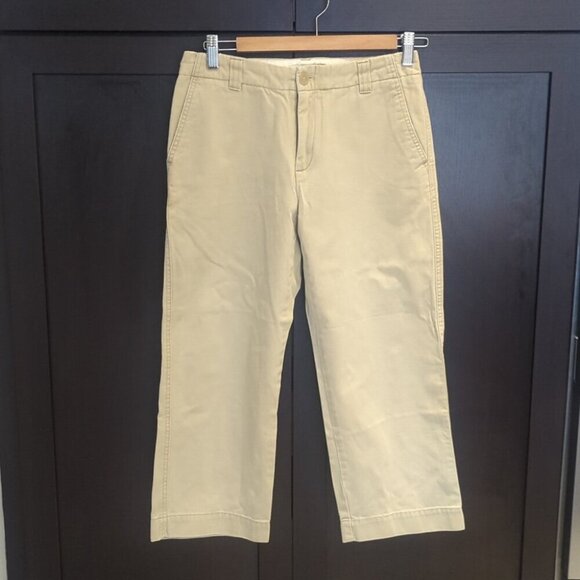 GAP Clean Cut Wide Leg Crop Khaki Pants - Size 1 Excellent Condition - Picture 3 of 4